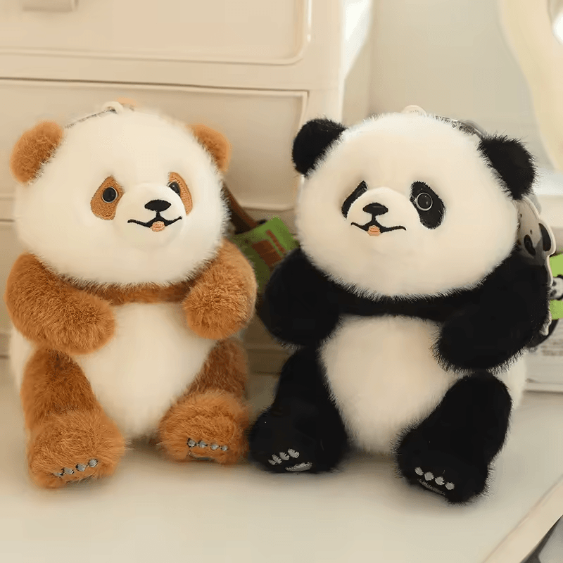Kawaii Giant Panda Plush Keychain Toy Cute Stuffed Animal Bear Plushies Mini Pandas Fubao Qizai Doll Soft Kids Toys Pendant Gift - Image 5