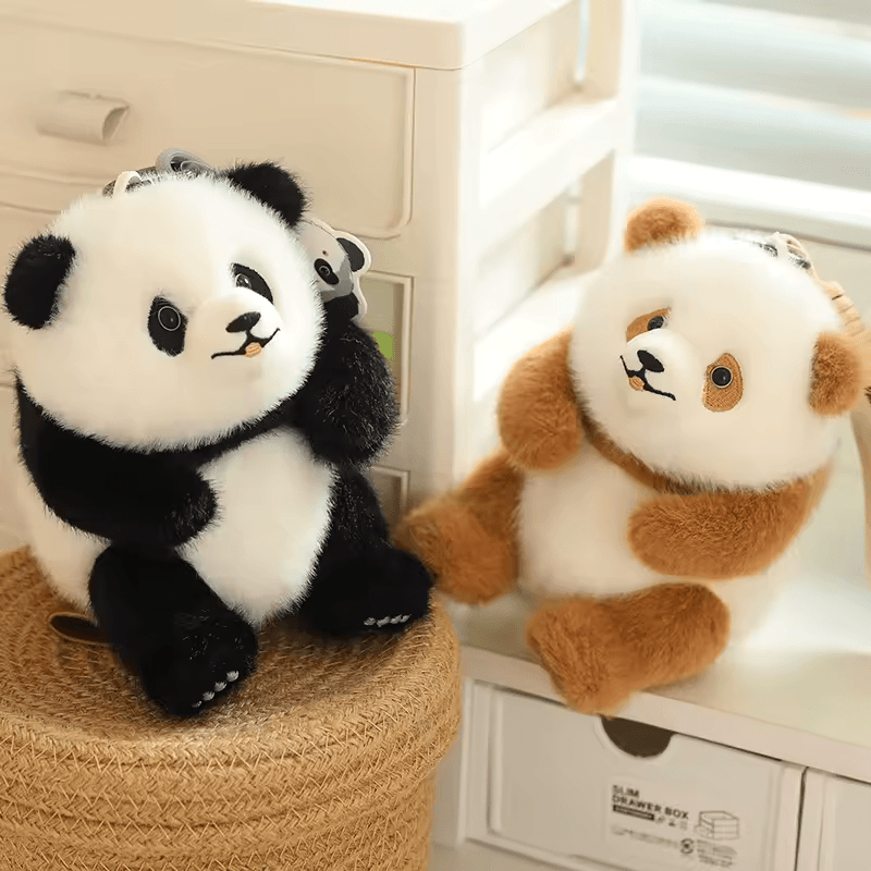 Kawaii Giant Panda Plush Keychain Toy Cute Stuffed Animal Bear Plushies Mini Pandas Fubao Qizai Doll Soft Kids Toys Pendant Gift - Image 6