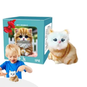 Realistic Robotic Cat Robot Kitty Cat Toy Funny Interactive Cat Robot Creative Robotic Cat Barking Meow Kitten For Boys Girls
