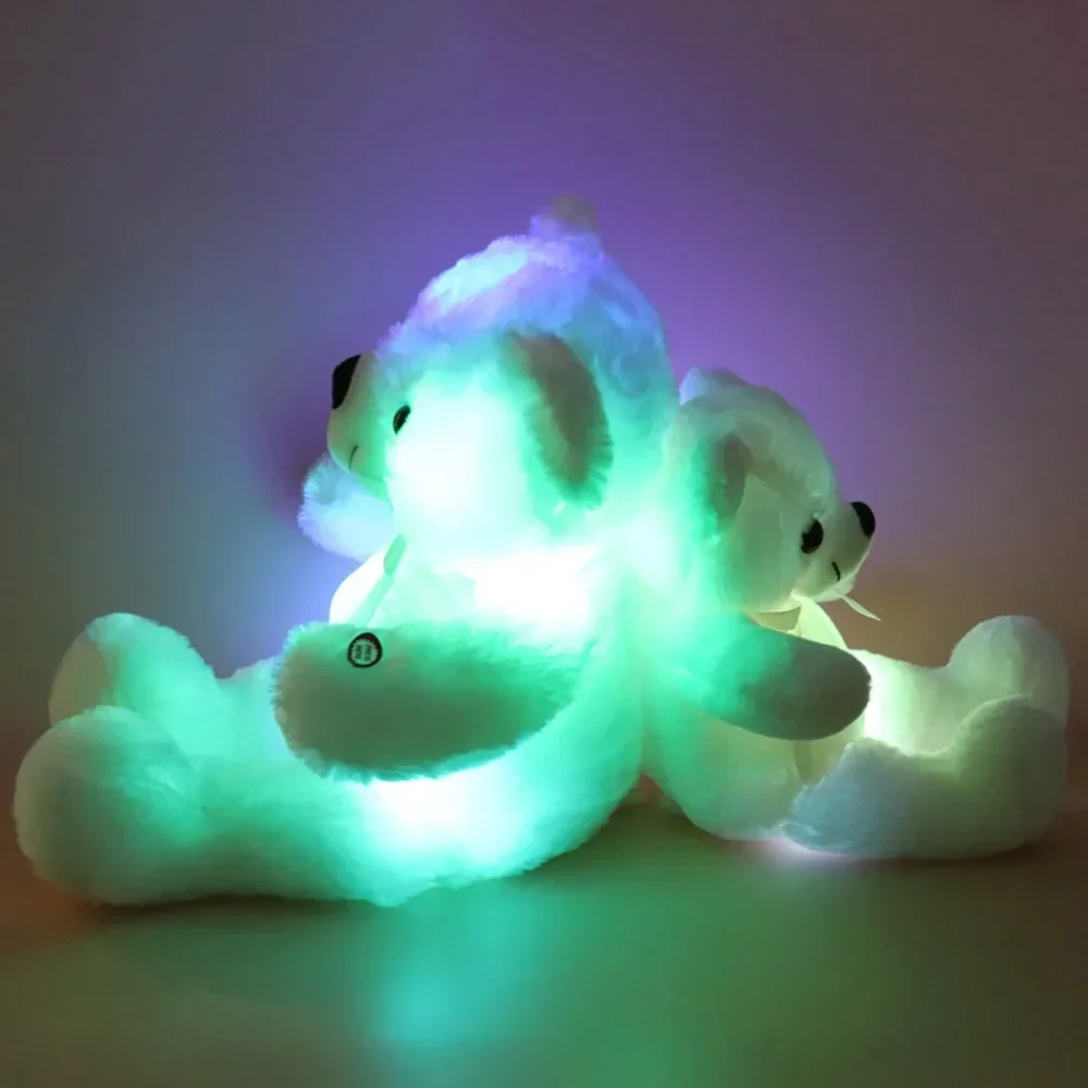 Cute 30cm Creative Light Up LED Teddy Bear Stuffed Animals Plush Toy Colorful Glowing Teddy Bear Christmas Gift for Kids - Image 6