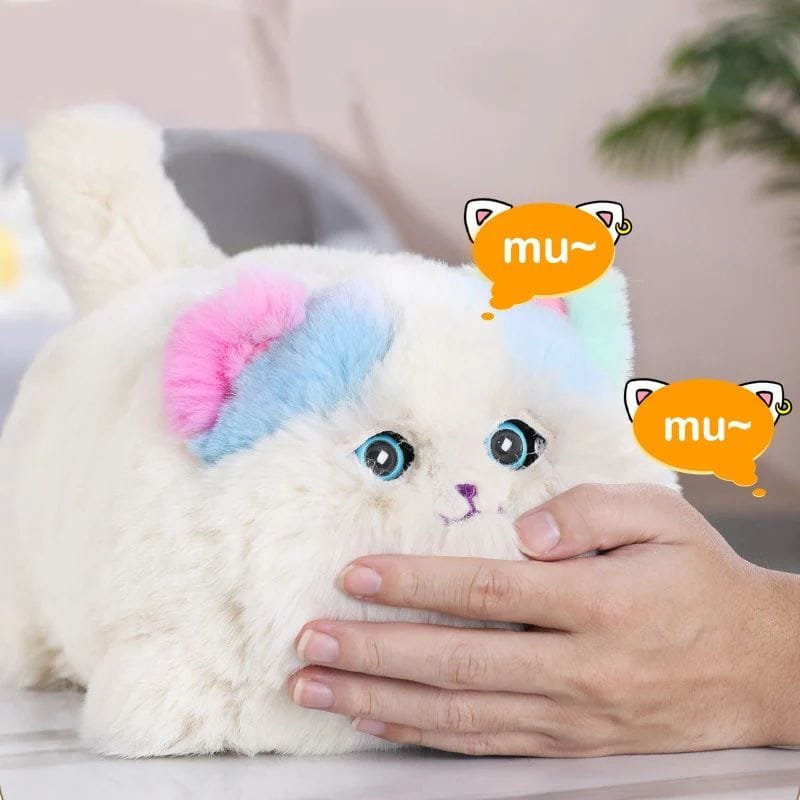 Cartoon Cute Plush Electric Cuddle Cat Toy Creative Simulation Cat Learn To Talk Wag Your Tail Blink Your Eyes Plush Doll Toys - Image 4