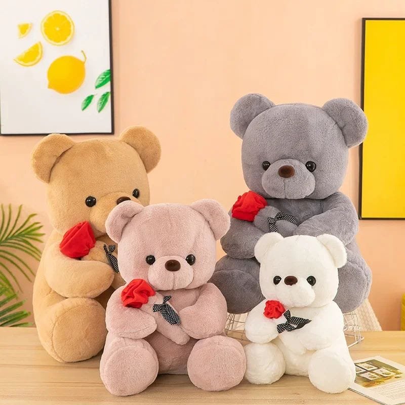 Valentine's Day roses teddy bear animal plush toys for girls teddy bear dolls - Image 6