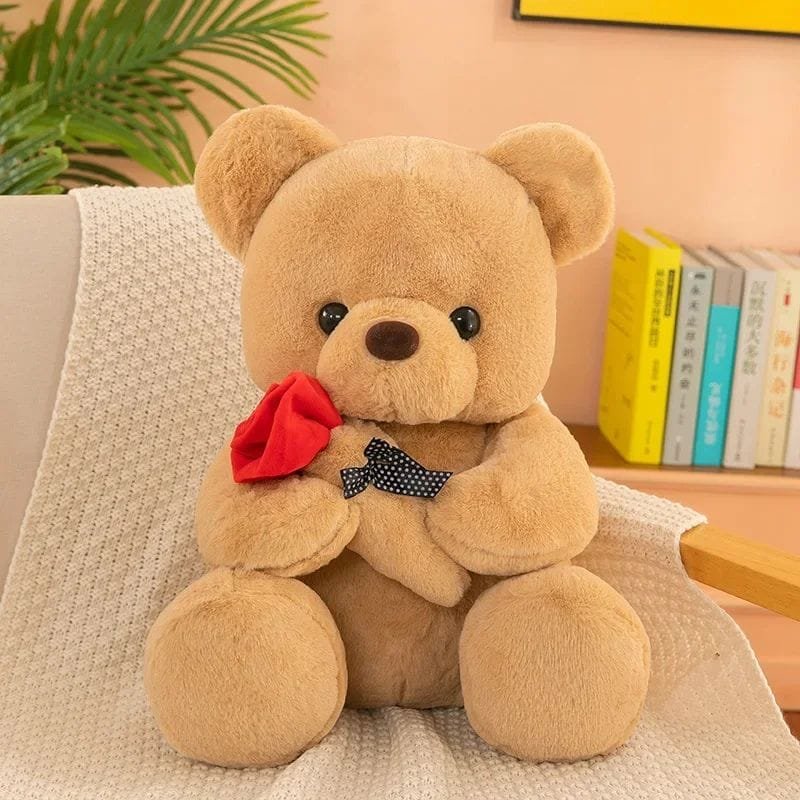 Valentine's Day roses teddy bear animal plush toys for girls teddy bear dolls - Image 5