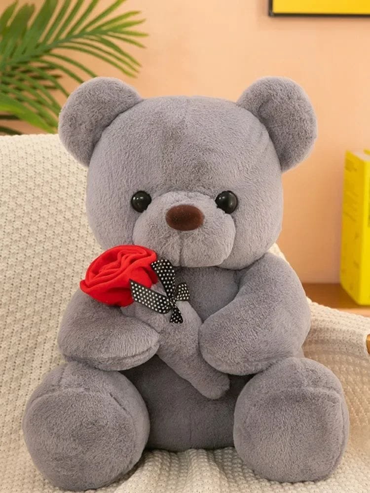 Valentine's Day roses teddy bear animal plush toys for girls teddy bear dolls - Image 3